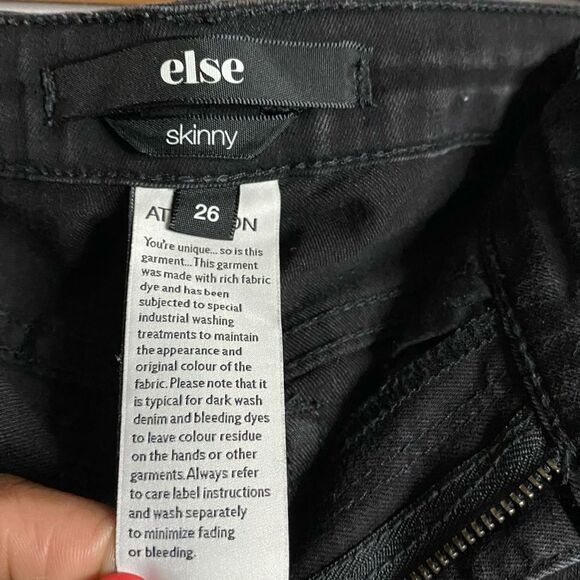 Else Women's Black Mid Rise Skinny Denim Jeans - Picture 7 of 9